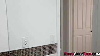 Bikini Teen 18+ Deepthroats Monster Cock and Gets Facial Cumshot