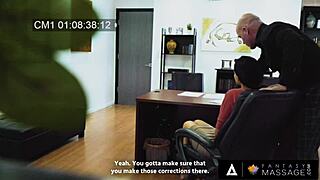 fantasy massage where naughty boss fucks sexy office milf becky bandini with deepthroat blowjob