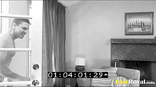 Paulina James bent over in threesome