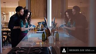 That cheating housewife agrees to a creampie for her husband