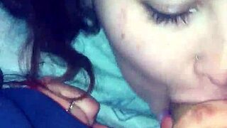 Teen slut sucks cock and swallows cum