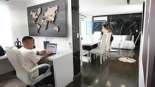 horny employee gets fucked by her boss 😏