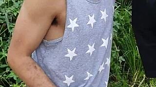 i sucked endowed farmer outdoors while friend filmed