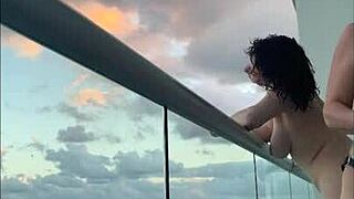 Oh, Strap-On Love In Cancun! Brunette Milf And Mexican Lesbian Sex With Natural Tits!