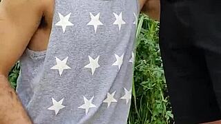 i sucked endowed farmer outdoors while friend filmed