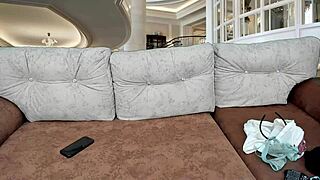 stepsister sucks dildo and shows naked passionately