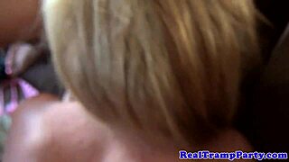 at the party, teens licked and fucked in a threeway