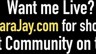 Busty big butt milf sara jay licks big black cock.