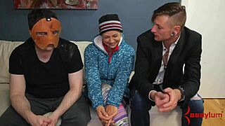 Busty teen anal sub gets rammed deep 😈