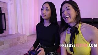 Gamer teen agrees to free use game with stepdad