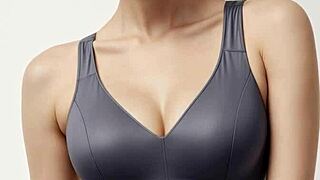 Bold AI-generated models pose barefoot in sexy lingerie