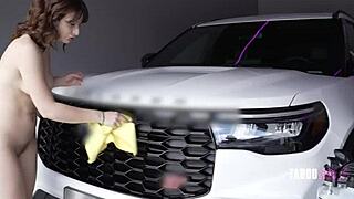 Evie Christian, horny stepdaughter, punished on bed with Luke Longly's monster cock