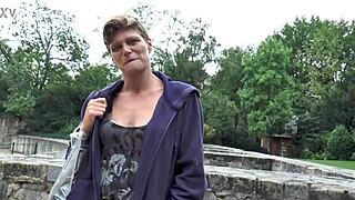 Clara Grimaldi Cougar Gets Bent Over For Anal Fucking By Black Guy