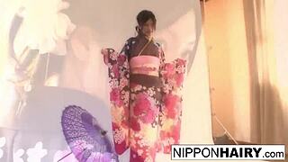 Japanese Geisha Feels Intense Pleasure While Tied Up And Teased.