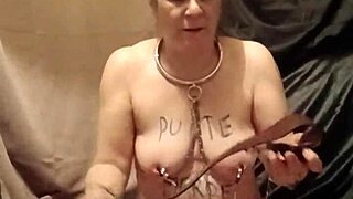 Feeling Humiliated In Slave Auto-Session With Piss And Belt, Teasing And Masturbating