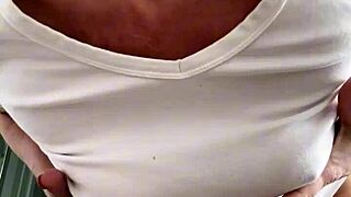 Baby Oil Makes Her Wet T-Shirt Play So Hot!