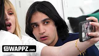 lesbian stepsisters get bent over for muff diving and blowjobs in dream 😏