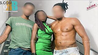 Brazilian bull dominates hotwife in quickie threesome