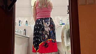 the stepmoms wide hips spread for anal fucking in the bathroom