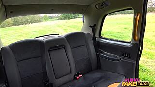 MILF with BIG TITS plays out her BBC FANTASY in fake taxi!