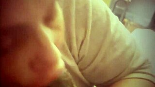 gum pleasure unleashed with chubby cougar licking brunette slut in garage.