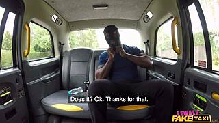 MILF with BIG TITS plays out her BBC FANTASY in fake taxi!