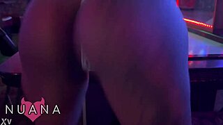 Fat Ass Ripped Clothes During Dancing Striptease With Tattoos