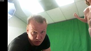 Savanna brown poses nude for a photographer in a professional shoot