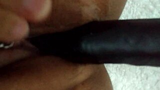 Wife plays with dildo in homemade amateur session.