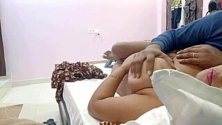 sister-in-law sex with devar in hotel - homemade indian missionary on bed with young amateurs babe