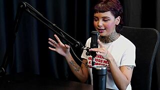 nervous girl gets tattoo in orgy exposure annie clementine sheer red