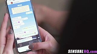 wow, a taste of her cheating cunt with sensual fingering and scissoring!