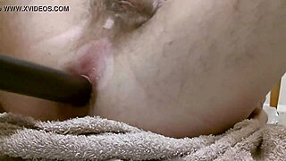 masturbating my wet ass with a toy and fingers feels so intense