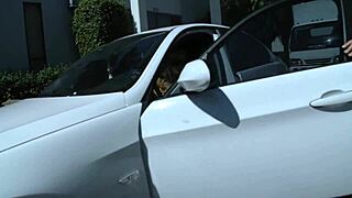 Mature Housewife Kneels For Big Black Cock Blowjob