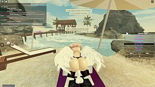 blonde enjoys anal doggystyle and deepthroat blowjob with cum