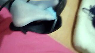 scorpiotinna is showing her stockings and beautiful feet in this homemade video