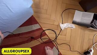 I, Katy Jayne, get filled by Dean in this intense threesome session.