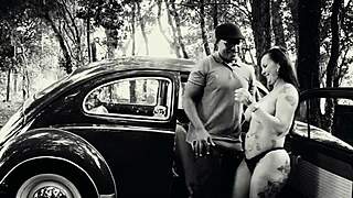Retro Sex In A Fusca Car Featuring Anal And Assfucking Scenes.