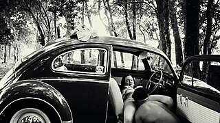 Retro Sex In A Fusca Car Featuring Anal And Assfucking Scenes.