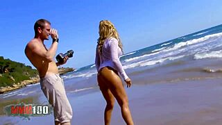 imagine a hot blonde milf getting fucked right on a public beach