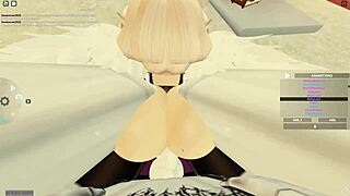 blonde enjoys anal doggystyle and deepthroat blowjob with cum