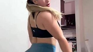 big ass babe shakes her huge booty in this bold display.