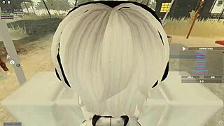 blonde enjoys anal doggystyle and deepthroat blowjob with cum