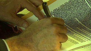 Blonde milf in golden high heels