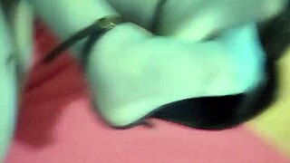 scorpiotinna is showing her stockings and beautiful feet in this homemade video