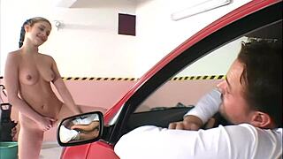 Yvonne Slips His Prick Deep Into Her Teen Pussy.