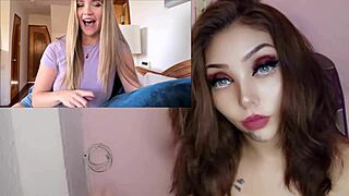 busty latina girlfriend shares bed for creampie