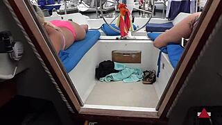 I picked up these two hot bikini babes on the boat and fucked them both hard.