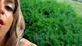 crossdressed sissy slut outside