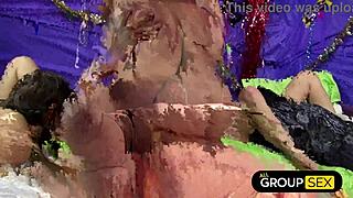 Mardi Gras orgy with Britney Amber and Ashli Ames so wild 😈